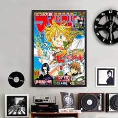 세븐 치명적인 죄 그림 서예 벽 예술 캔버스 포스터 홈 장식 인쇄 거실 침실용, E. 21X30cmFrameless