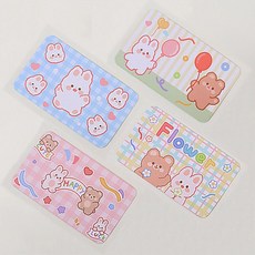 비밀카드 80개 소원카드 경품추첨권 시크릿카드 스크래치카드 파스텔, C_토끼 4세트, C_토끼 4세트