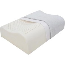 Orthopedic Natural Latex Neck Pillow with Ergonomic Design Cream