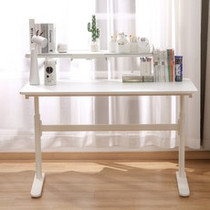 YOKA佑客 升降小白桌 加厚實木芯板 防塗鴉塗層 加粗碳鋼穩固升降書桌 兒童畫畫桌