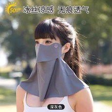 夏季男女款臉基尼透氣防紫外線冰感舒適護頸一體防曬冰絲面罩