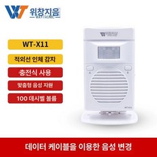 대용량 자동 음성안내기 인사기 센서 안내방송기 출입문 안내 무인 인사, X11 적외선 센서, 1개, 기본 색상