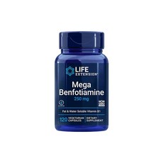 Life Extension Mega Benfotiamine 라이프 익스텐션 메가 벤포티아민 비타민B1 250mg 120베지캡슐, 120정, 1개