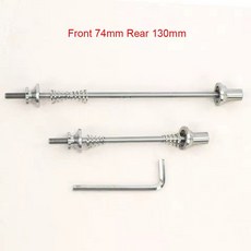 SILVERO 티타늄 꼬치 TI M4 74MM MTB 느린 130MM 릴리스 도로 HEX 자전거 135MM 접이식 QR 100MM, full ti 74mm 130mm