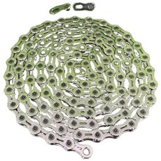 KMC X11EL 輕量化中空鏈條 11速 114目 附快扣 散裝, 銀色, 1個