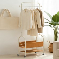 이동식 옷걸이 행거, 아이보리