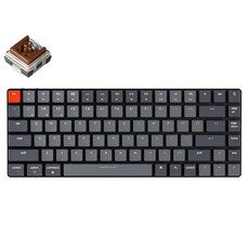 미국출고 평점4.5+ 156841 Keychron K3 버전 2 75% 레이아웃 84키 울트라 슬림 무선 블루투스/USB 유선 기계식 키보드 RGB 백라이트 핫 스왑 가능, Keychron 광학 브라운 스위치, 갈축