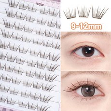 Winkii 노글루 브라운속눈썹 내추럴 눈꼬리연장 풀 필요없음 원터치 아이래쉬 9-12mm 60pcs, 1개, 투명라인