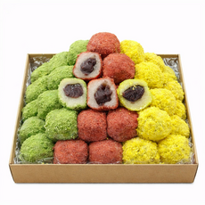 (떡DC몰) 삼색경단 앙금경단 찹쌀떡 (20g150알) 굳지않는떡 선물용 행사떡, 3박스, 3kg