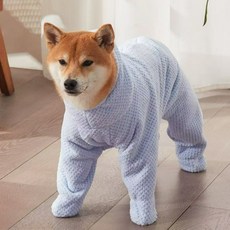 반려동물 샤워가운 펫타월 극세사 목욕가운 흡수력좋은 원터치가운, 1개, 블루