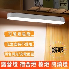 磁吸閱讀燈 LED 三色調光 宿舍神器 磁吸燈條 護眼檯燈 磁吸壁燈 可手持 遙控 小夜燈