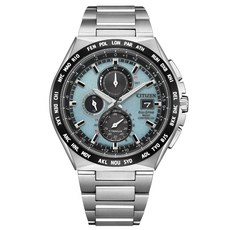 CITIZEN 星辰 鈦金屬電波 水藍面光動能腕錶 AT8238-84M 推薦 禮物