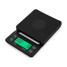 生活小集 手沖咖啡電子秤 咖啡秤 烘培秤 料理秤 多功能電子秤 磅秤 鬧鐘 計時 倒數, 1個, MS-K08