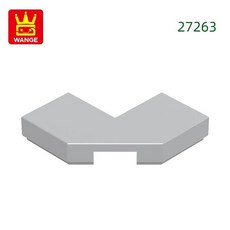 코너 블록 컬러 벽돌 조립 부품과, 23. 70.Light Bluish Gray, 1개