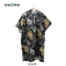 Breathe 連帽快乾印花毛巾衣, 黑金叢林, 1個