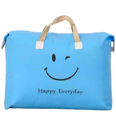 카라몰리 스마일 유치원 이불가방 낮잠이불 가방, 블루
