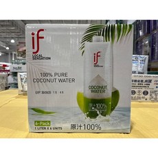 if 100% 純椰子水 1公升 X 6入, 1個, 超商取貨限一箱