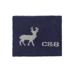 體溫魔術師 麋鹿刺繡保暖圍脖 親膚柔感冬季頸套 保暖脖圍, 深藍色, 1個