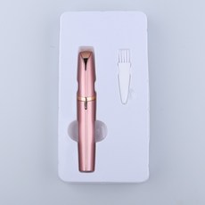 電動修眉刀 附清潔刷 USB充電 3D立體刀頭 台灣市場適用, 1個, 玫瑰色