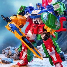 變形聯盟聚合超變戰神變形五合體汽車人玩具，益智趣味變形機器人，安全材質，激發兒童想像力, 1個, 五合體套裝豪華版【可拆成五輛車】