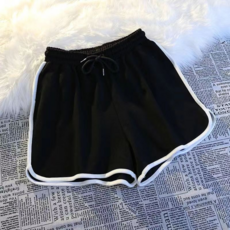 女夏運動短褲家居服跑步睡褲, XL【建議100-115斤】, 黑色+黑色 三分褲（高質量）兩件裝