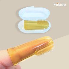 하이비 유아용 은나노 실리콘 손가락칫솔 100％국내제조, 은나노실리콘손가락칫솔1P＋케이스1P