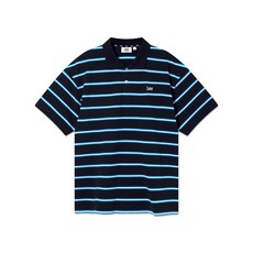 매장정품 리 LEE 스트라이프 피케 반팔 티셔츠 네이비 LE2602ST41NA 734039