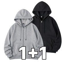 ANNLINE 프리미엄 빅사이즈 오버핏 남녀공용 후드집업