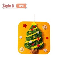 크리스마스 선물 펠트 바느질 키트 수공예 활동 유치원 페인팅 교육용 공예 재료, 02 Style C-1PC