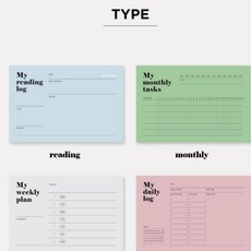 스케줄러 리뷰작성 스티키 먼슬리 마이 8종, 리뷰