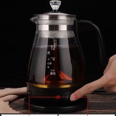 110V美規全自動家用煮茶器蒸汽噴淋煮黑茶壺玻璃電茶壺咖啡壺, 1.0升普通:煮茶器110v美規插頭