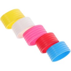 스쿼시그립 핸들 라켓그립 YARNOW 5Pcs 투명 실리콘 라켓 그립 밴드 흡수 오버그립 테니스 스쿼시 습기 제거 손잡이 랩 라켓과 호환되는 랜덤 색상, 스쿼시그립 핸들 라켓그립 YARNOW 5Pcs 투명 실