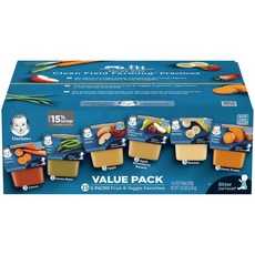 Gerber 2단계이유식 과일 야채 (2팩x15개) 총30회분 2nd Foods Fruit Veggie, 30개