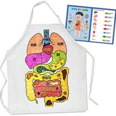 유아 앞치마 신체 어린이 아동 미술 교육 학습 놀이, 본상품