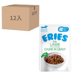 Eries 伊瑞思 益生元主食狗餐包 85g*12入, 85g, 12個, 羊 雞雙拼