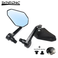 호환야마하 MT07 SP FZ1 FZ6 XJ6 XSR 700 TDM 900 T-MAX 530 오토바이 핸들바 엔드 미러 바 사이드 리어뷰, 01 검정색