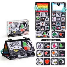 헝겊 책 Tummy Time 흑백 거울 시각 자극 감각 선물, China Mainland, Fruit