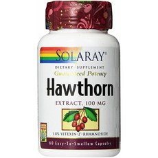 SOLARAY 山楂萃取膠囊 100mg, 1個, 60 件