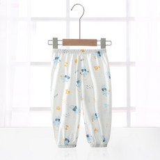 寶寶褲子夏季男女童防蚊褲薄款寶寶純棉燈籠褲輕薄透氣卡通印花褲, 110CM(閉襠)