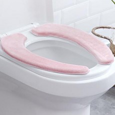 靜電黏貼式保暖馬桶墊 馬桶坐墊 通用馬桶坐墊 保暖墊 馬桶圈 馬桶套, 1個, 粉色, 粉色
