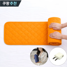 피기드림 탄소매트 여행용 휴대용 1인용 포켓배드 온열 전기매트 전기요, 블루 M(45 x 100 cm)