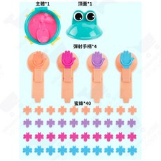餵青蛙競賽 電動餵青蛙遊戲組 兒童玩具 多人互動競賽玩具 親子玩具, 1個