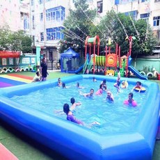 대형풀장 야외 가정용 낮은 수영장 유치원 매트 조립식 여름 에어바운스, 5x8m 60cm 수영장