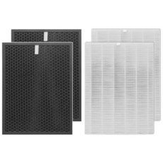 WOCASE HR900 교체용 필터 T 세트 Ultimate 반려동물 공기 청정기 트루 헤파 + 활성탄 필터와 호환 부품 번호 1712-0093-00/T&1712-0094, 2팩