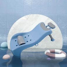 샴푸의자 접이식 샴푸 방수 의자 안락 가정용 헤어 목욕 침대, 1개, E. 316 블루 헤드레스트 포함 세면대 없음