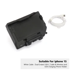 오토바이 무선 충전 F900R R18 B K1600GT GPS 휴대폰 홀더 내비게이션 브래킷 BMW C400GT C400X S1000XR, 01 China Mainland, 02 Wireless- White Line