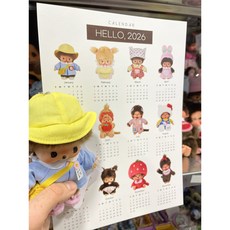 옐상 2026 캐릭터 포스터 캘린더 4종, 1개, 몬치치