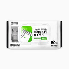 더 두꺼운 베이킹소다 청소포 중형 캡 50매, 1개