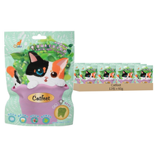 Catfeet 呼嚕最愛 薄荷化毛潔牙餡餅, 牛肉, 60g, 12包