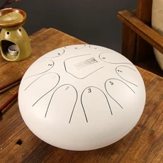 HLURU Glucophone 스틸 텅 드럼 10 인치 노트 D 톤 음악 미묘한 요가 명상 타악기, 09 10 Inch 11 Notes4